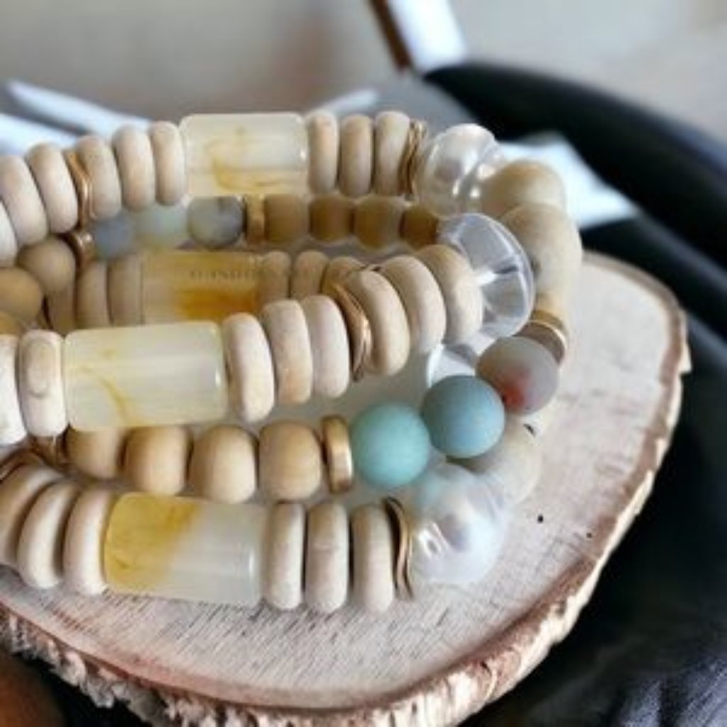 Wooden Beaded Stackable Bracelets